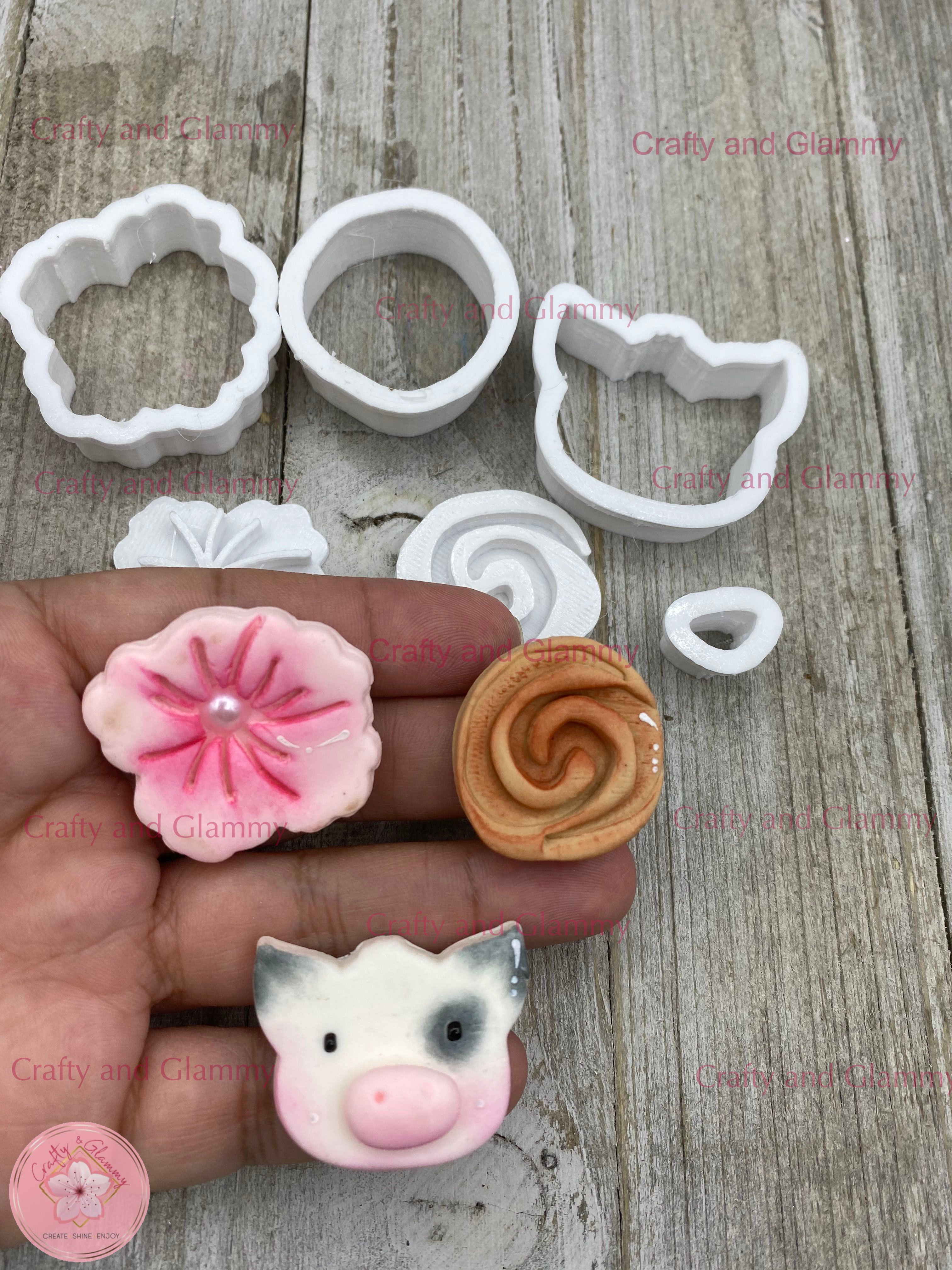 clay, hair bow decorations in clay, hair bow, cold porcelain, polymer clay, cookie cutters, clay cutters, figurines, figuritas, porcelana fria, porcelanicron