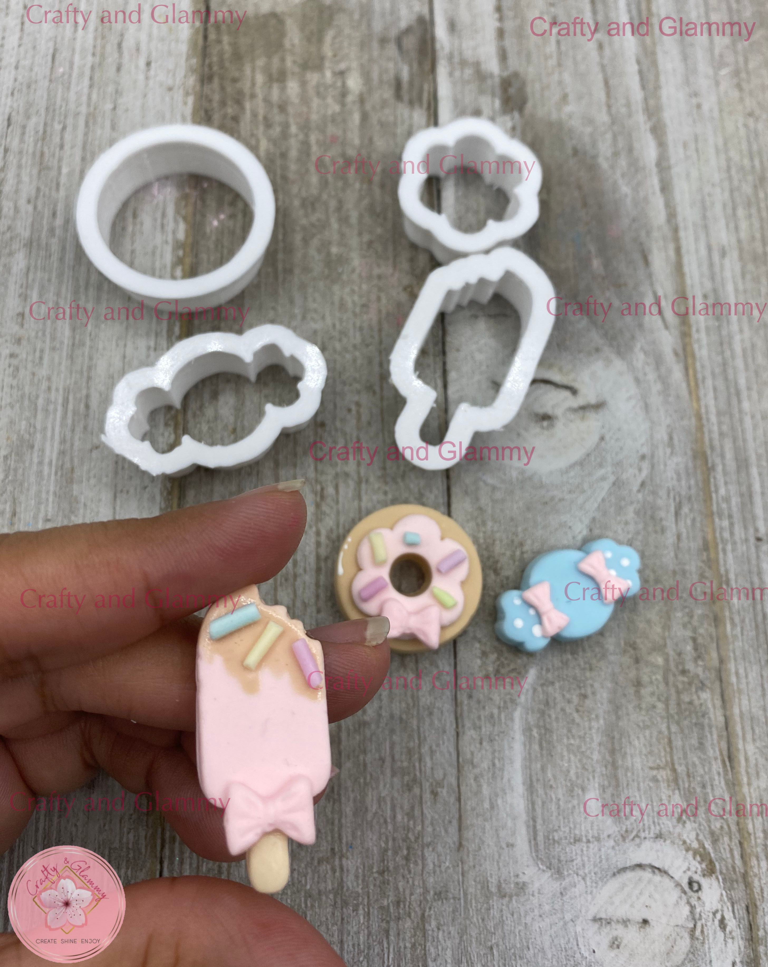 clay, hair bow decorations in clay, hair bow, cold porcelain, polymer clay, cookie cutters, clay cutters, figurines, figuritas, porcelana fria, porcelanicron