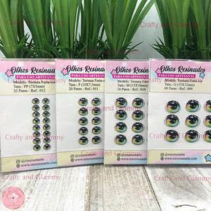 3Deyes, adhesive stickers, decal stickers, 3D eyes, ojos autoadhesivos, ojos 3D, resin eyes, ojos resinados, Mariela Lopez, Valeria Marina, Emerson Nogueira, eyes for dolls