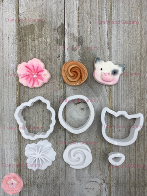 clay, hair bow decorations in clay, hair bow, cold porcelain, polymer clay, cookie cutters, clay cutters, figurines, figuritas, porcelana fria, porcelanicron