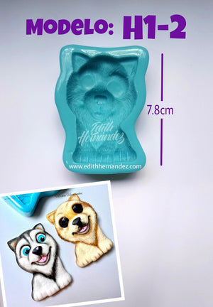 dogs breed silicon mold, pug silicon mold, chihuahua silicon mold, maltese silicon mold, husky silicone mold, basset hound silicone mold, molde silicon perro, cachorros, molde de silicon