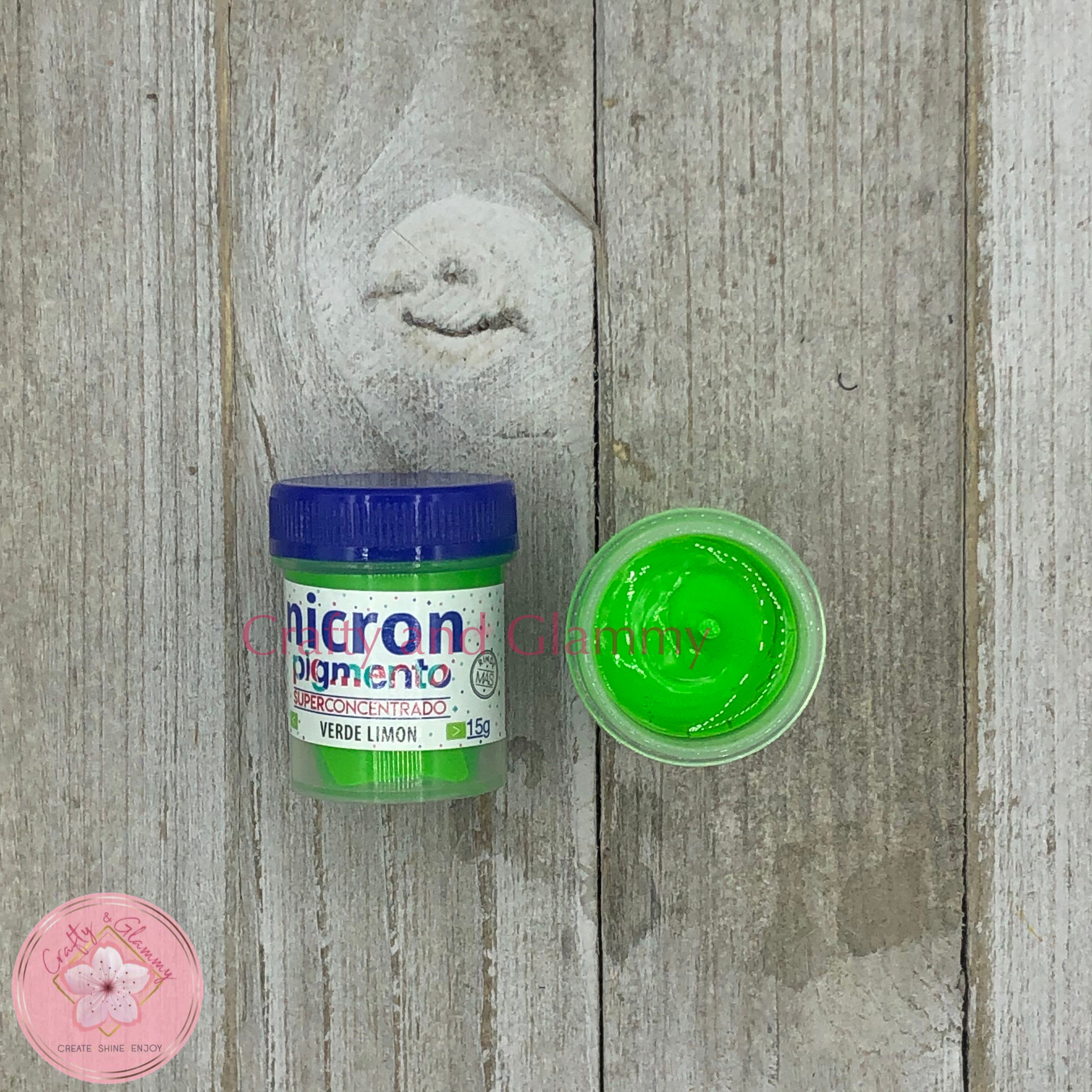 Cold Porcelain Pigments, Pigmentos Porcelana fria, air dry clay dyes, Nicron, verde limon