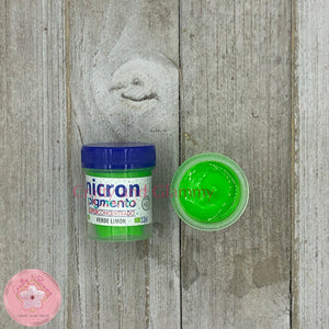 Cold Porcelain Pigments, Pigmentos Porcelana fria, air dry clay dyes, Nicron, verde limon